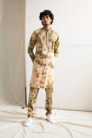 Kale - Tie & Dye Long Kurta with churidar Pant Set