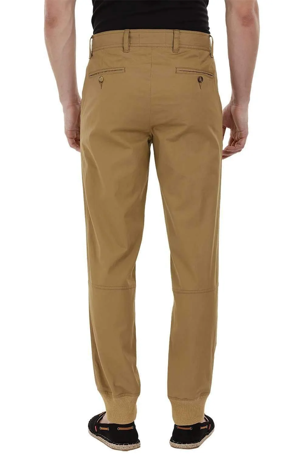 Khaki Cuff Jogger Twill Pants