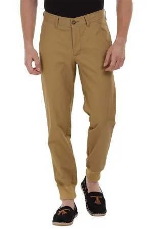 Khaki Cuff Jogger Twill Pants