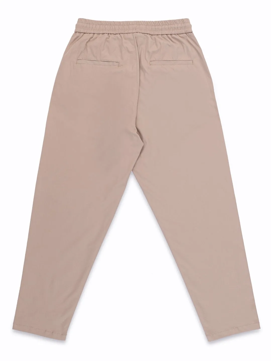 Khaki Loose Crop Jogger Pant