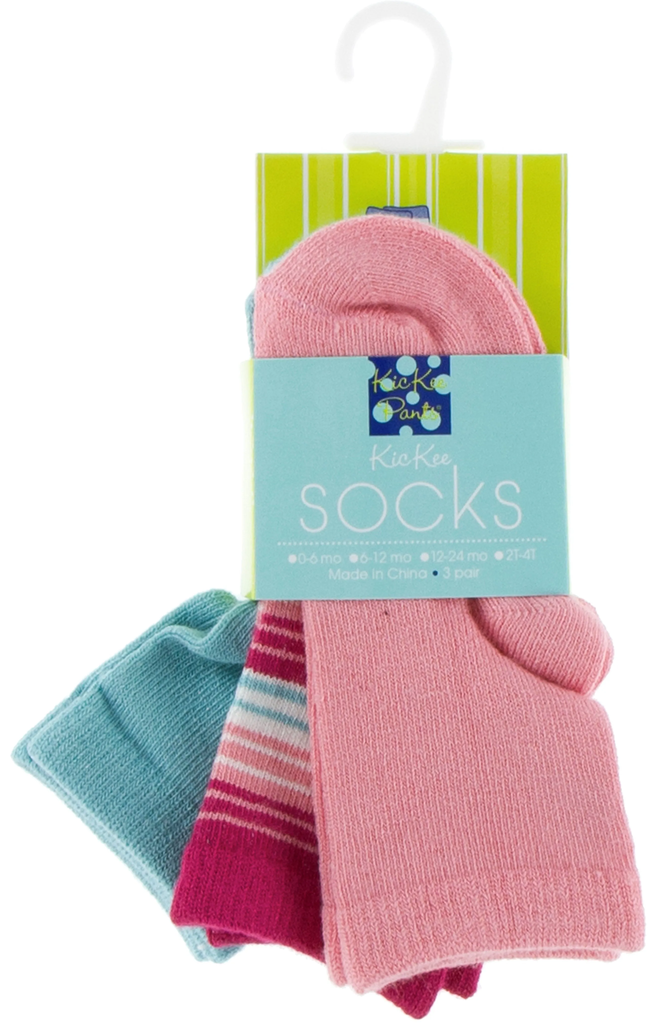 KicKee Pants Sock Set-Strawberry/Cancun Strawberry Stripe/Glacier