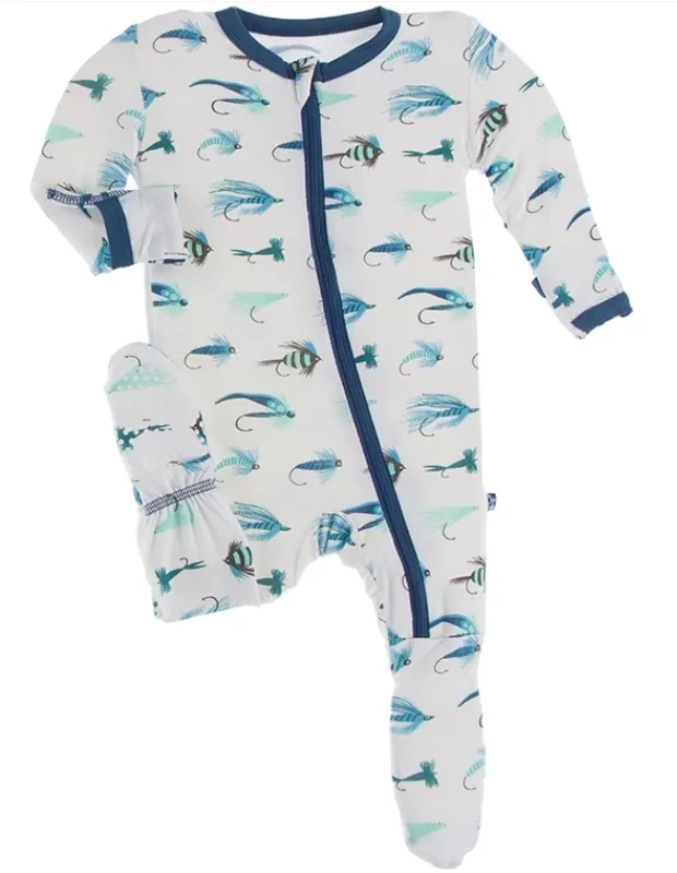 Kickee Pants Zip Footie
