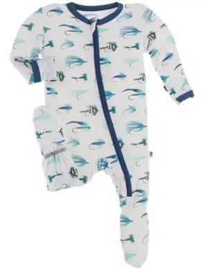 Kickee Pants Zip Footie
