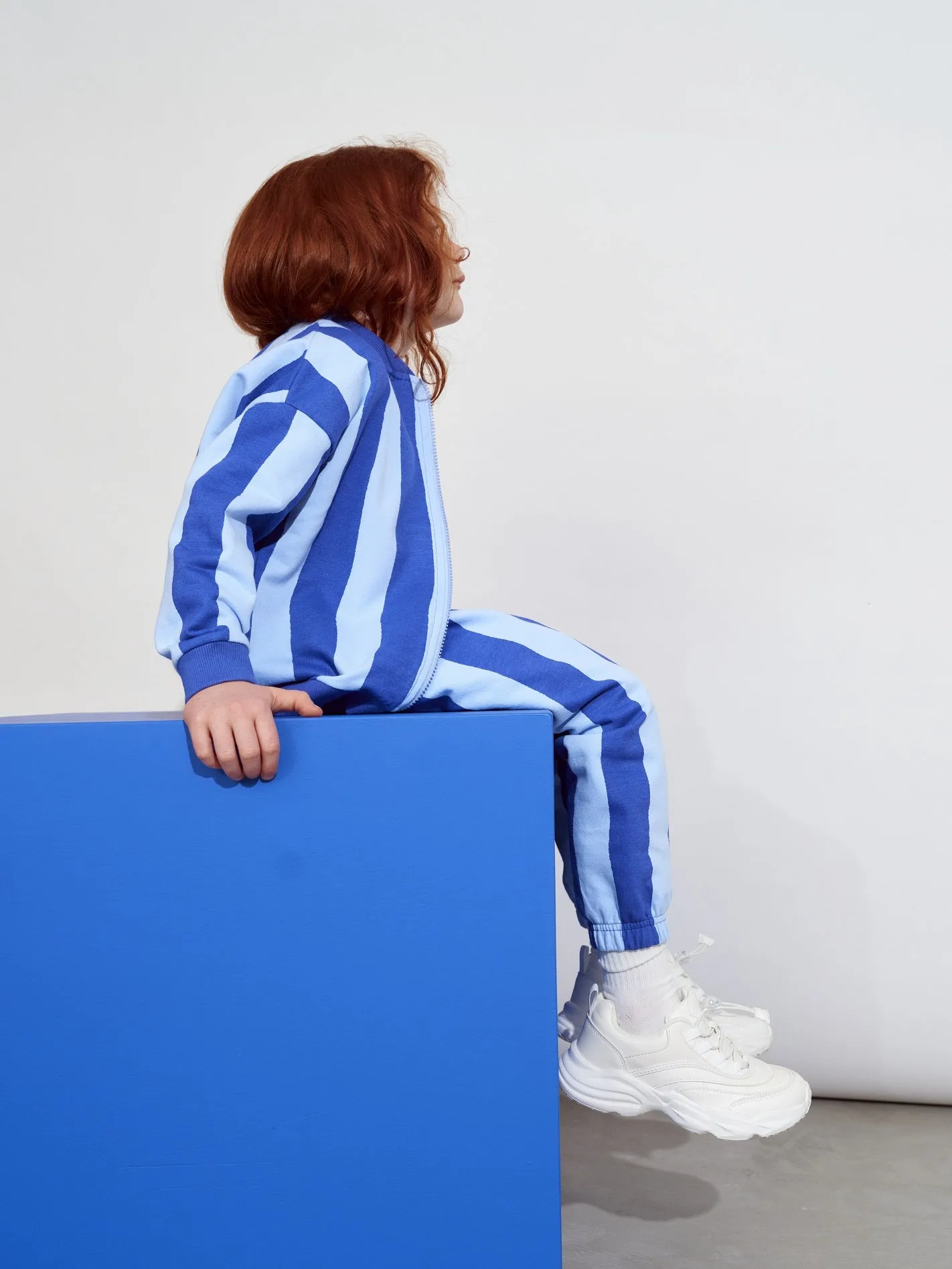 Kids' Ripple Sweatpants Blue Striped