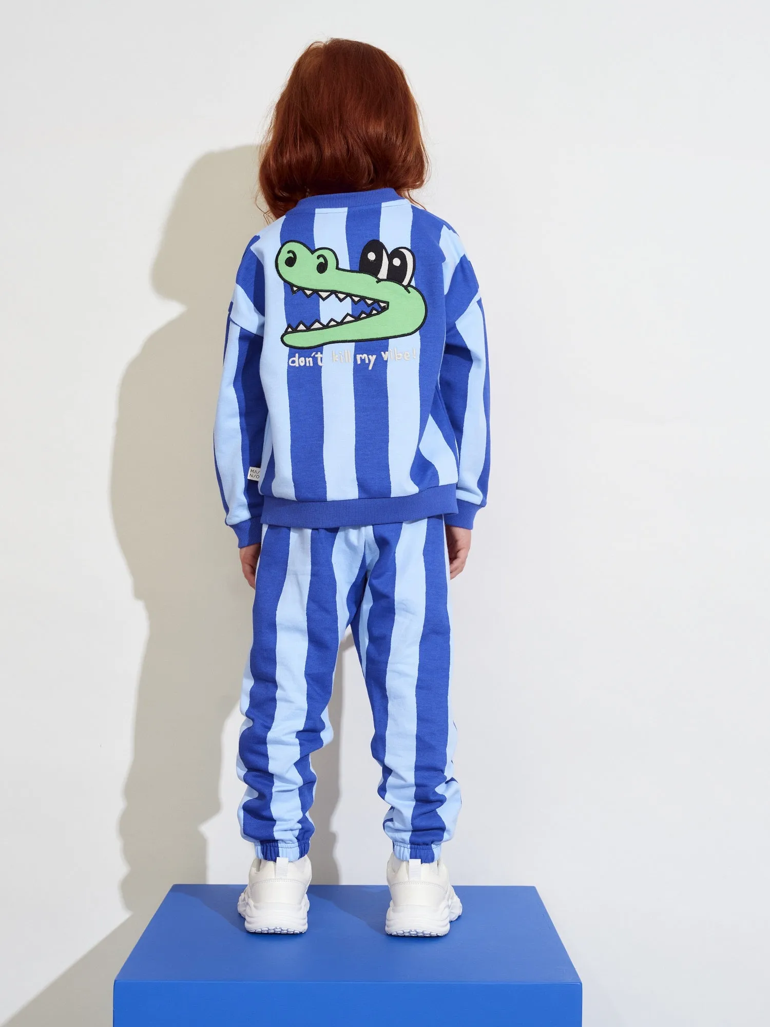 Kids' Ripple Sweatpants Blue Striped