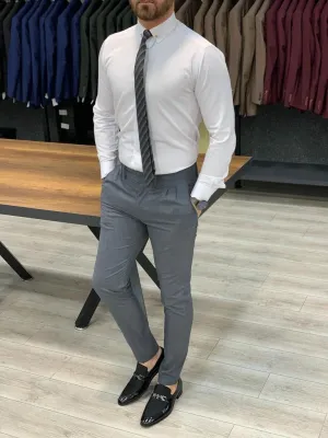 Kingston Gray Slim Pants - Versatile Elegance for Every Occasion