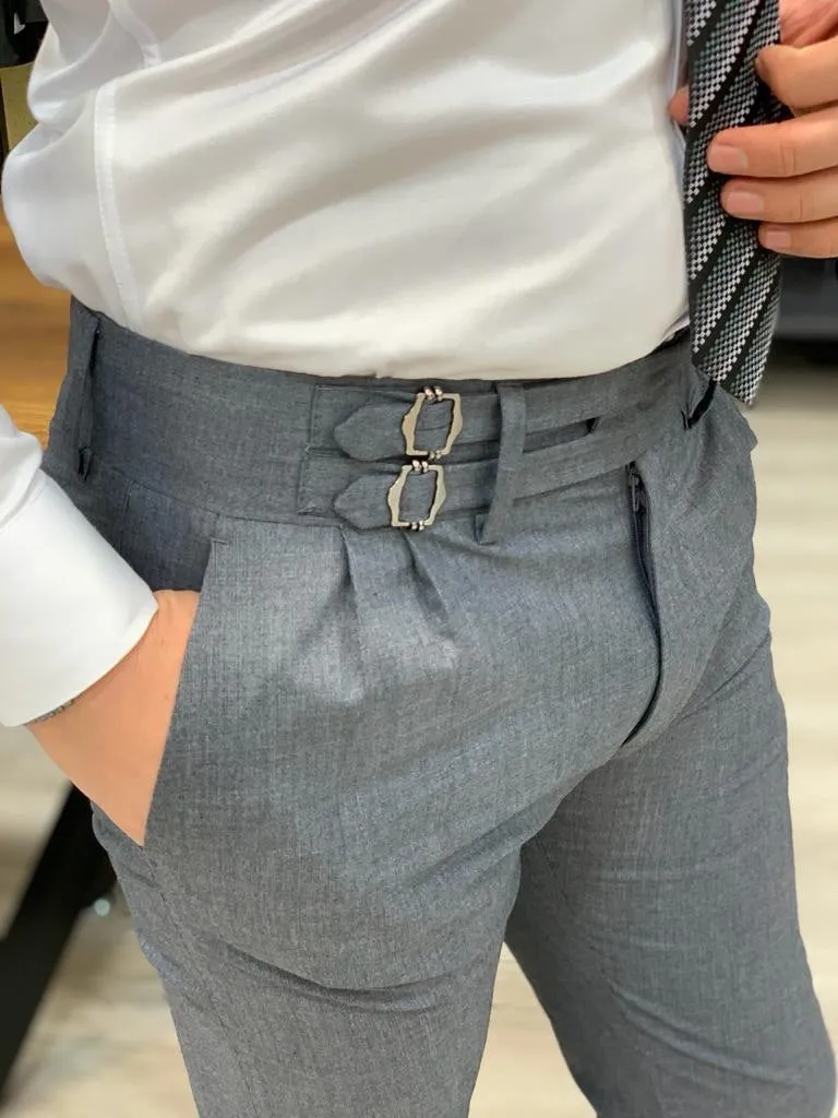Kingston Gray Slim Pants - Versatile Elegance for Every Occasion