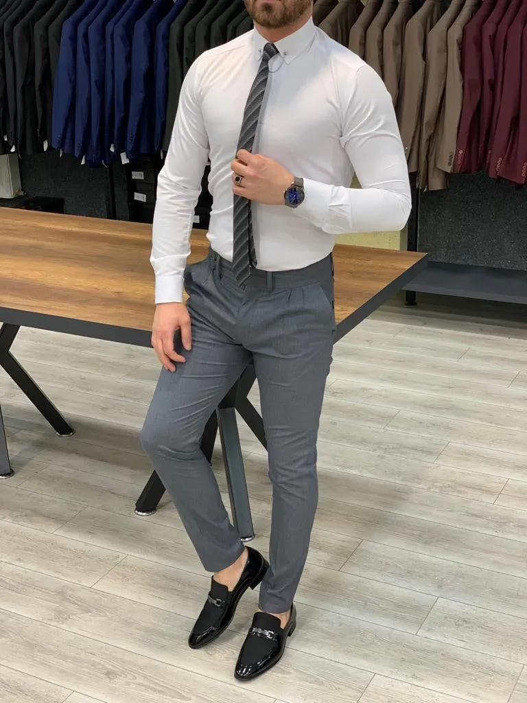 Kingston Gray Slim Pants - Versatile Elegance for Every Occasion