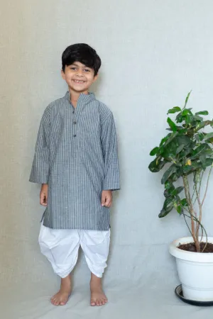 Klingaru Long Kurta - Katha Grey  ( Last Pieces ) size-1-2 Years
