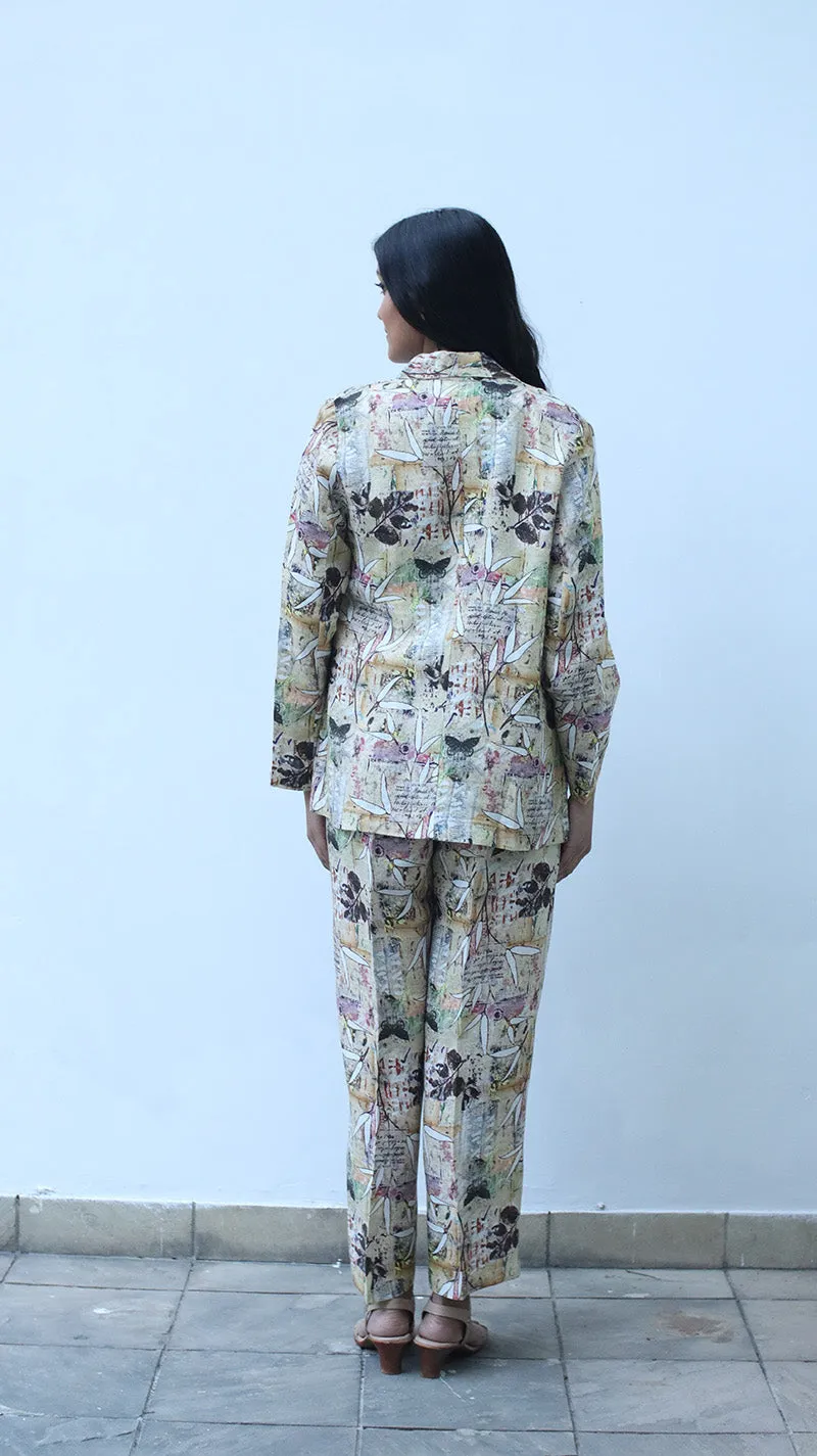 Leaf Digital Print Lounge Pants