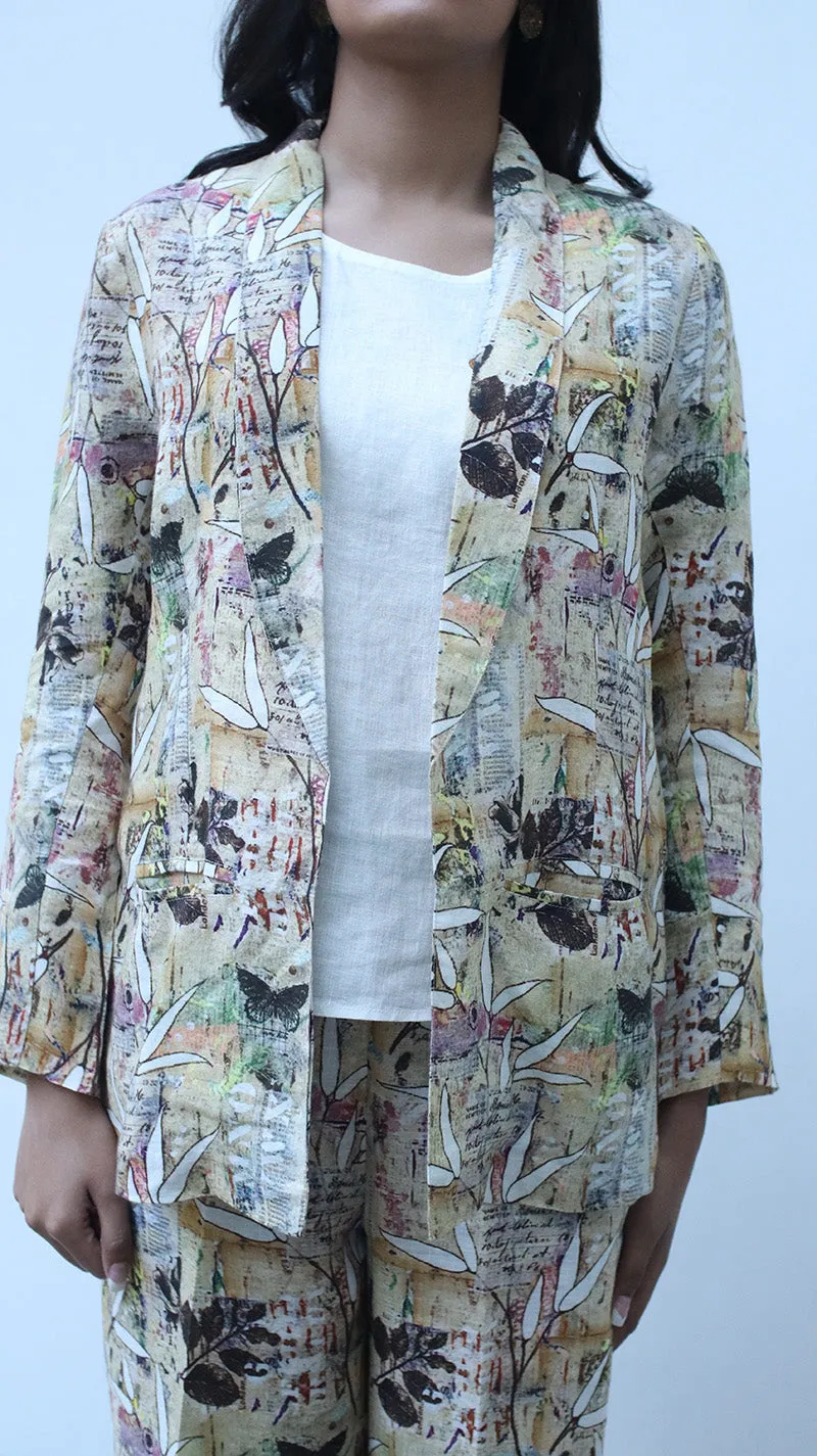 Leaf Digital Print Lounge Pants