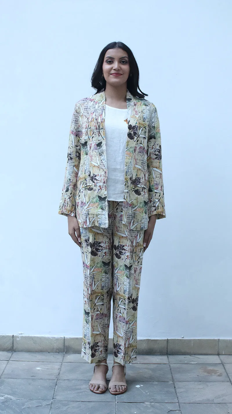Leaf Digital Print Lounge Pants
