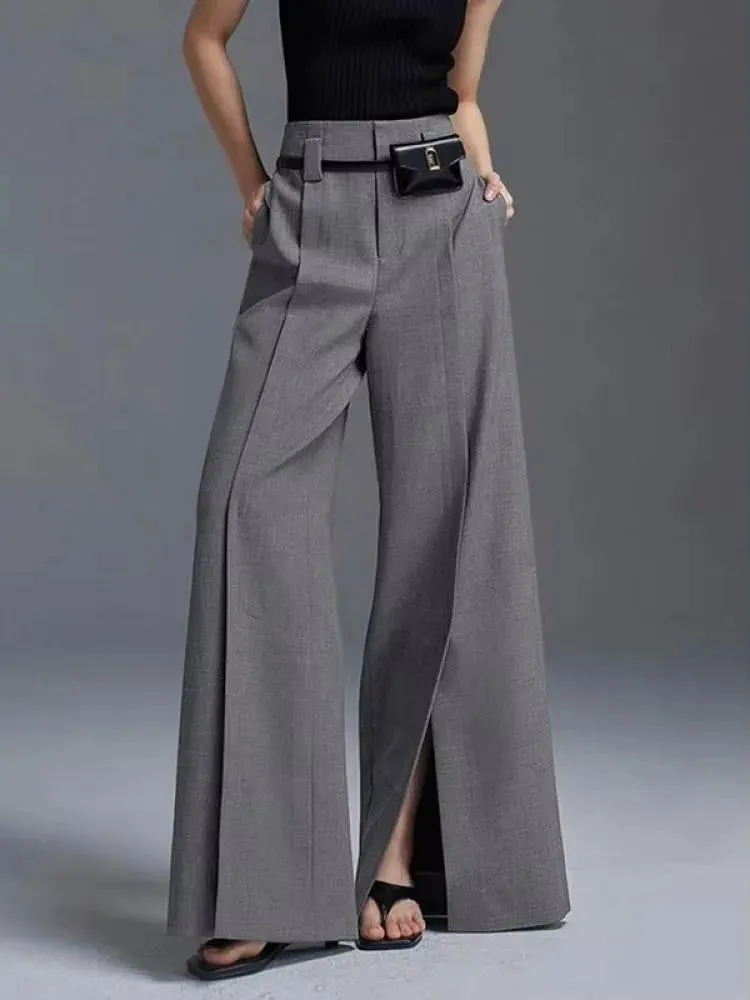 Leona High-Waisted Pleat Trousers