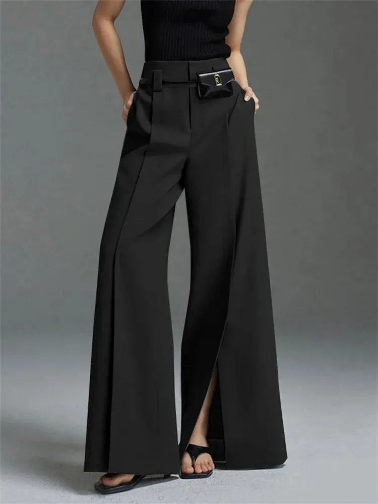 Leona High-Waisted Pleat Trousers