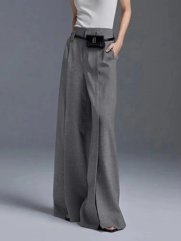 Leona High-Waisted Pleat Trousers