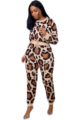 Leopard Lounge Set