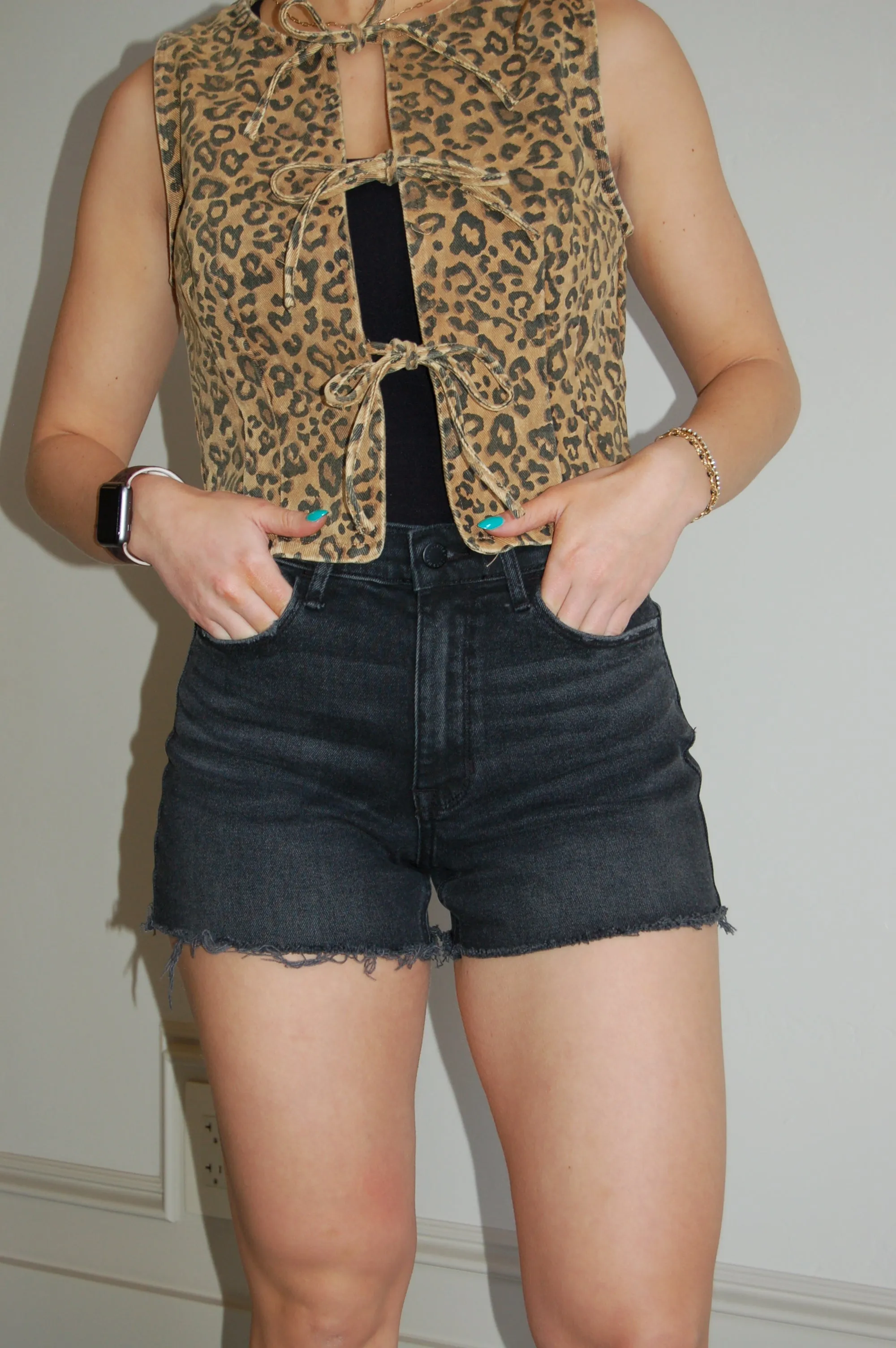 Leopard Tie Vest