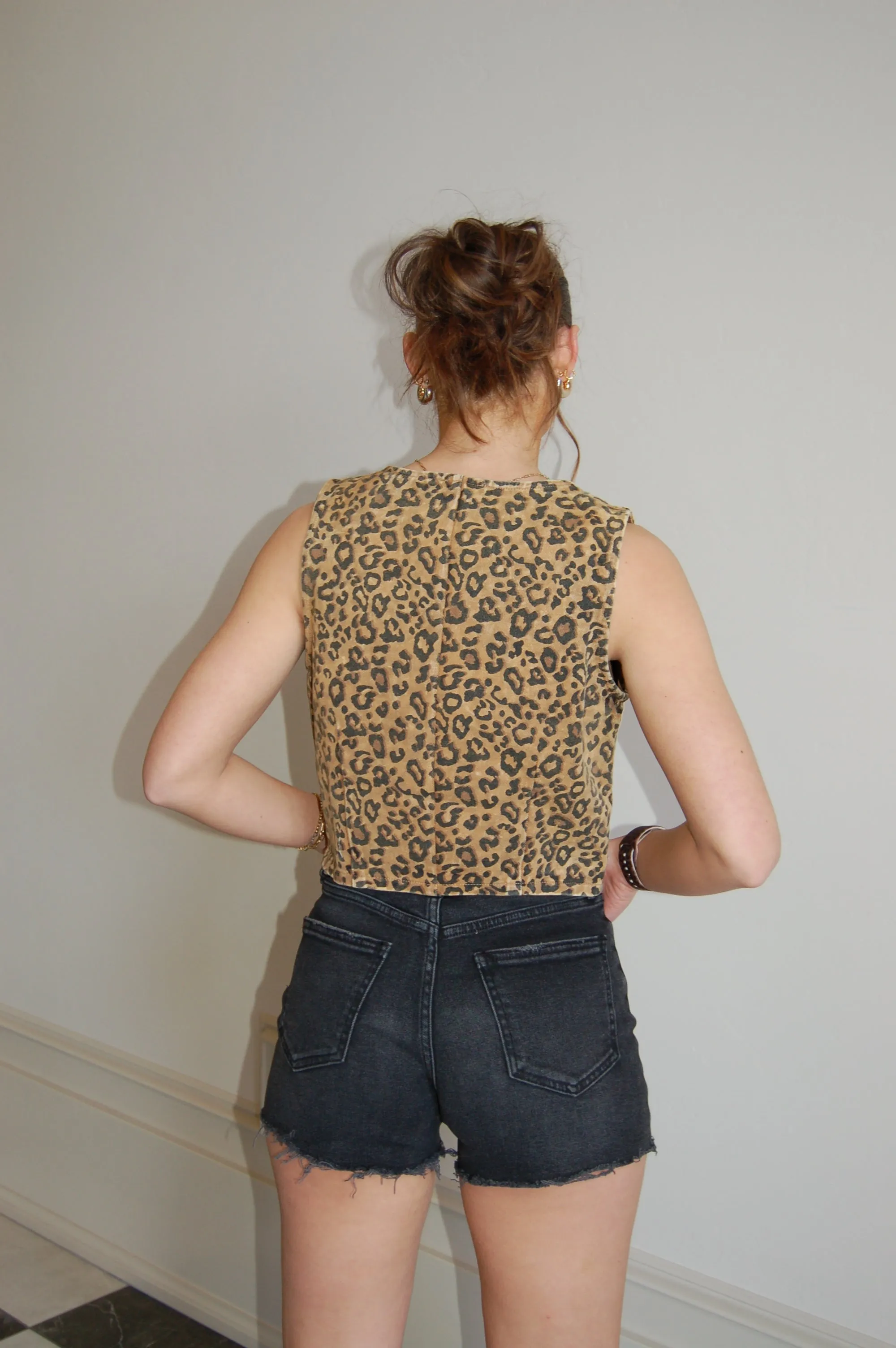 Leopard Tie Vest
