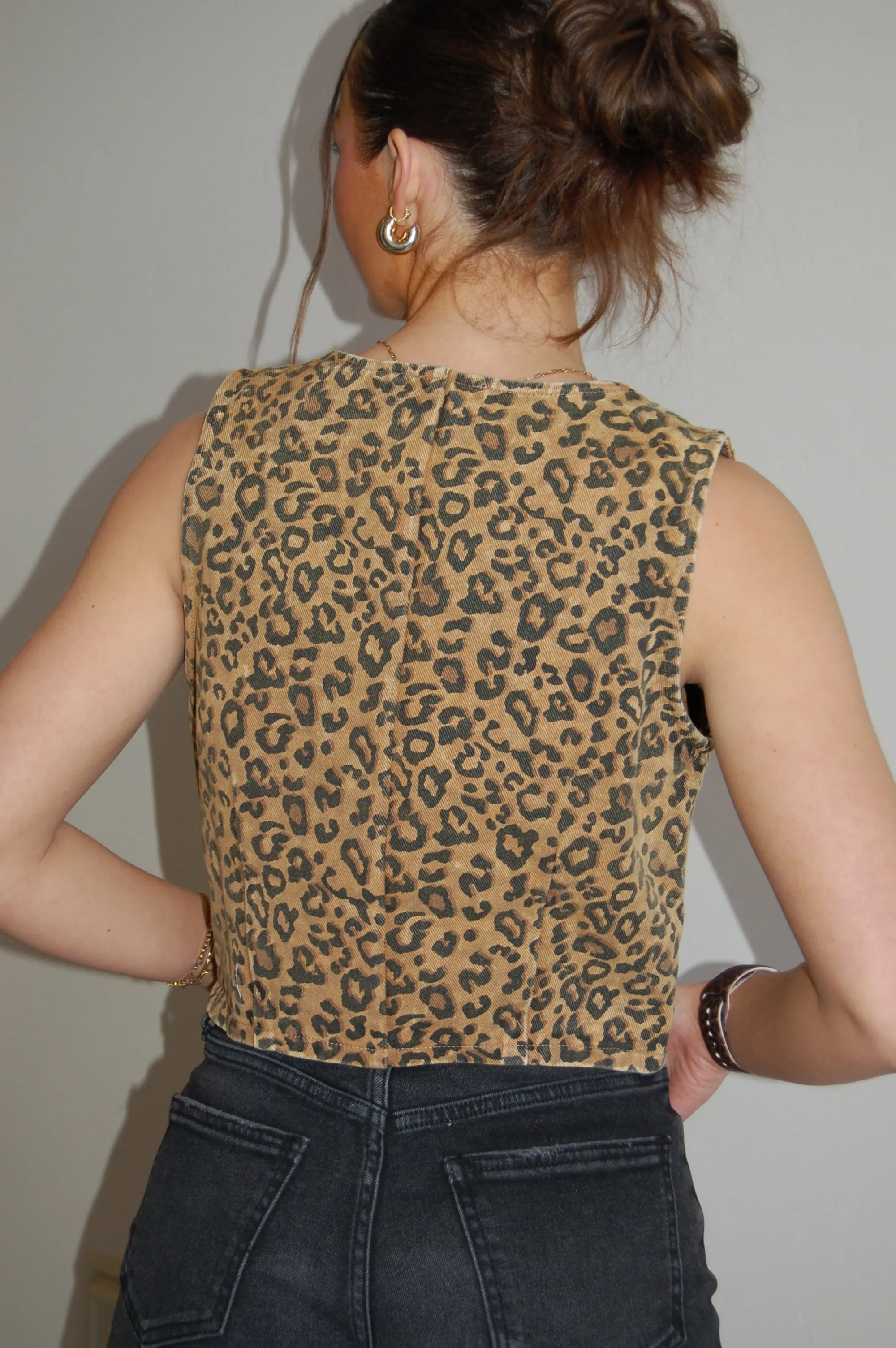 Leopard Tie Vest