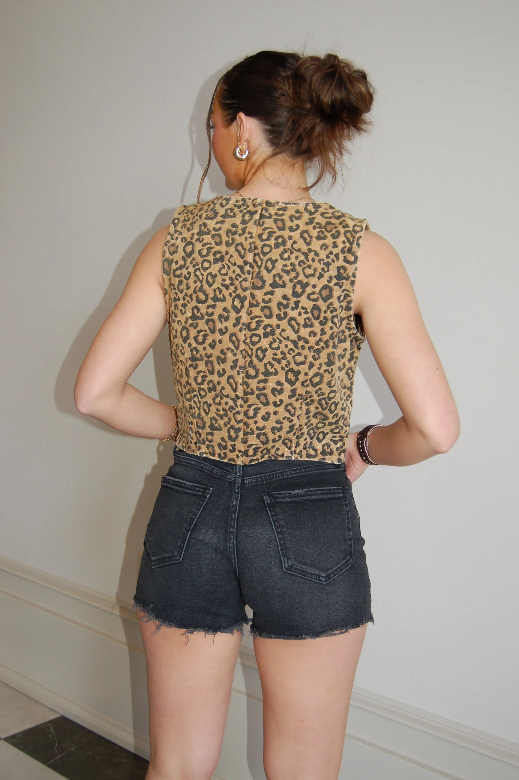 Leopard Tie Vest