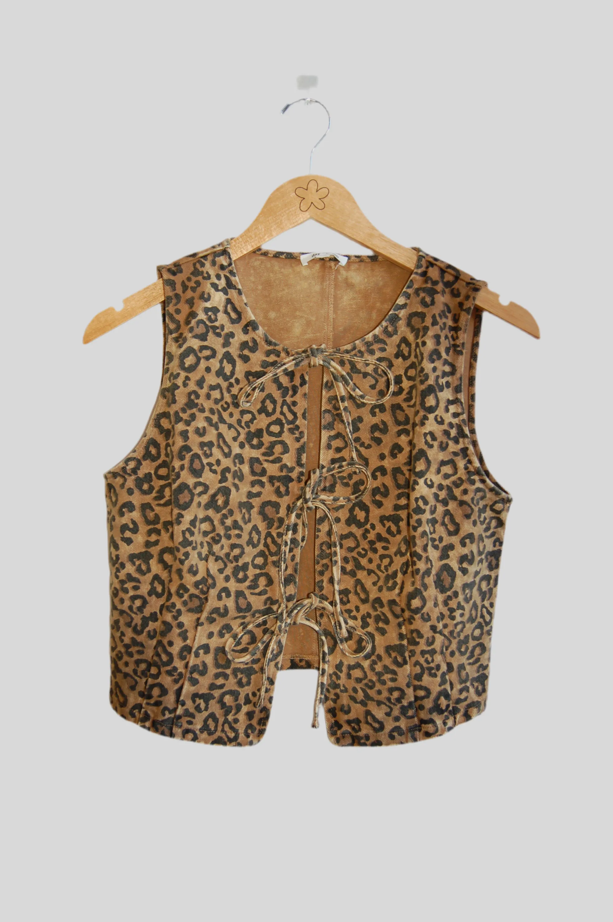 Leopard Tie Vest