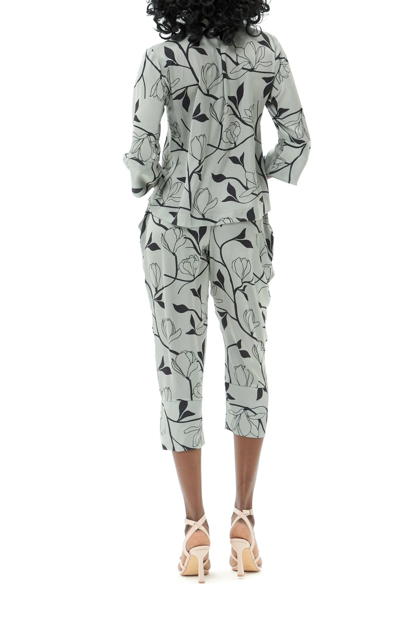 Light Gray Casual Pantsuit Set