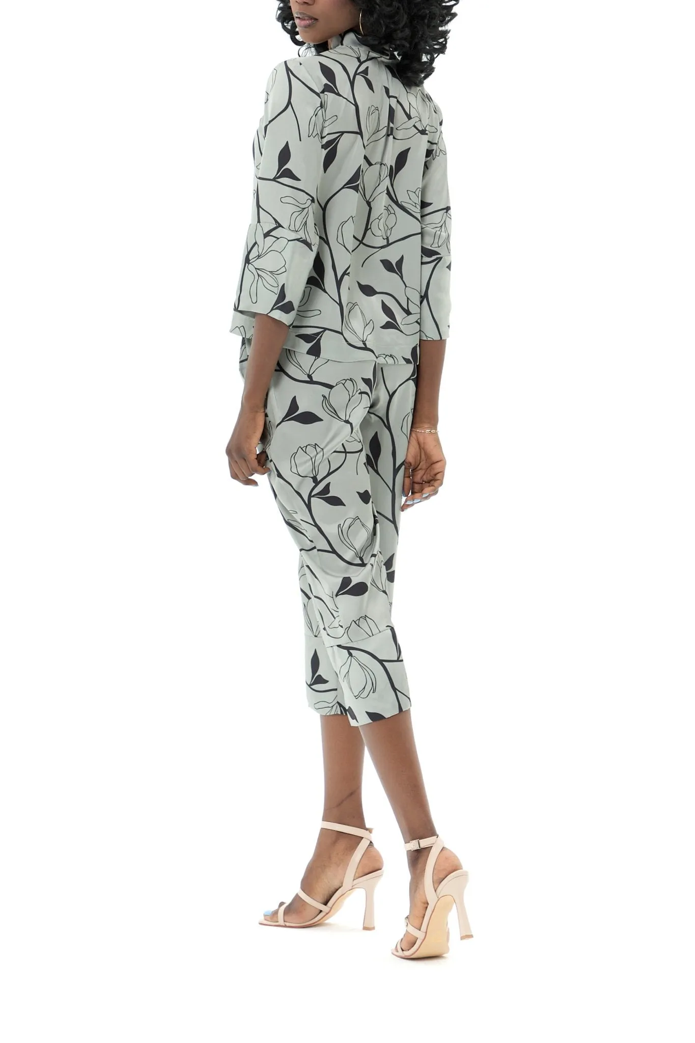 Light Gray Casual Pantsuit Set