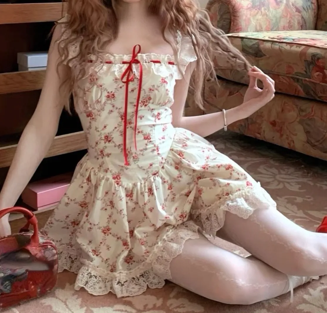 LILITH COQUETTE FLORAL MINI DRESS