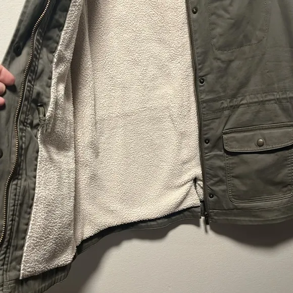 L.L. BEAN Women's Olive Green Utility Sherpa Lined Vest, Size M