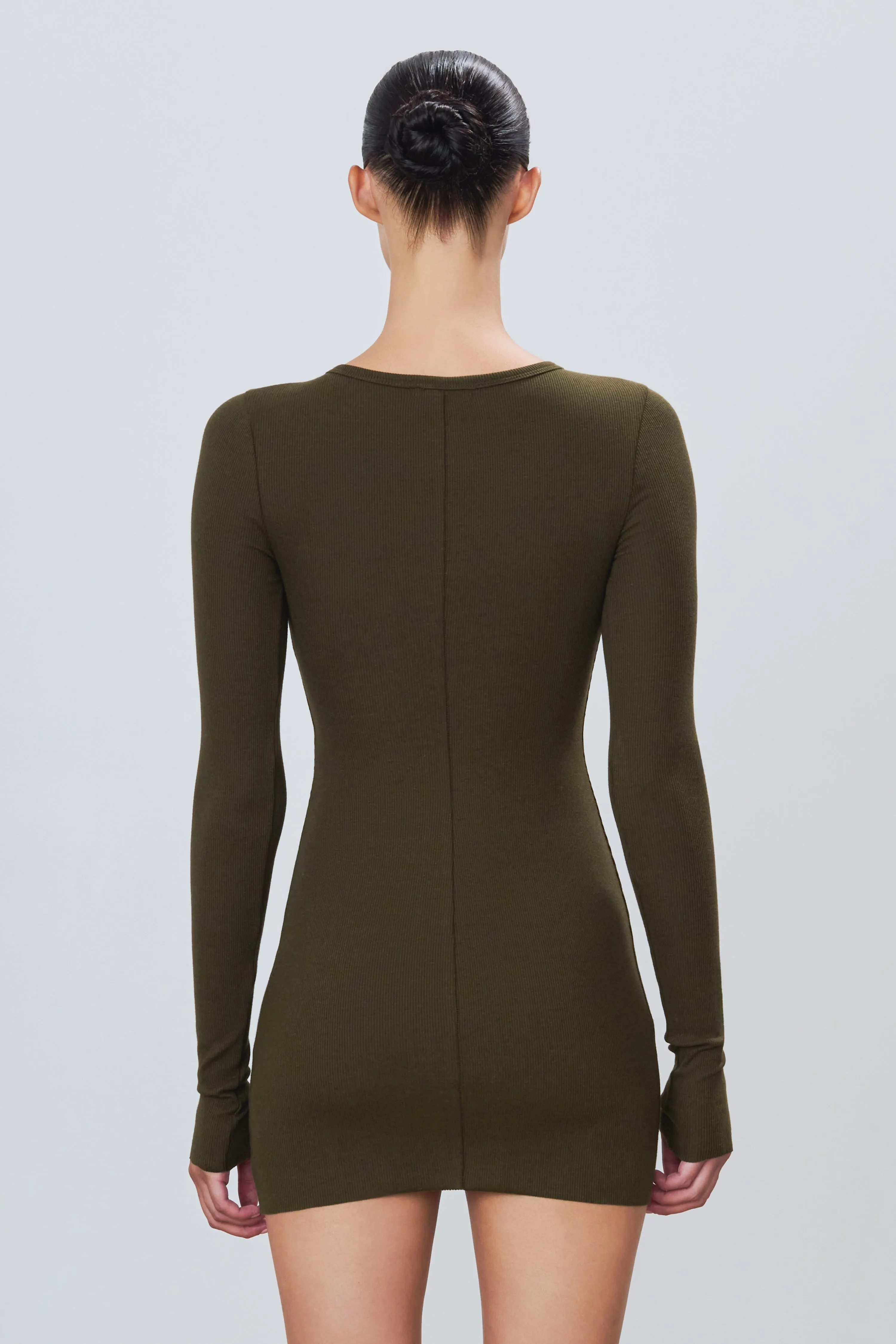 Long Sleeve Crewneck Mini Dress