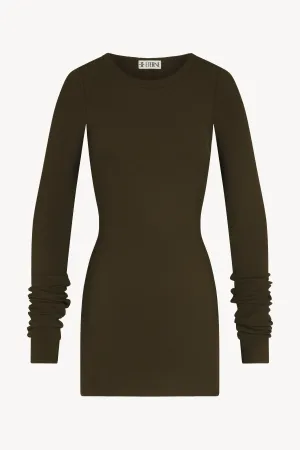 Long Sleeve Crewneck Mini Dress