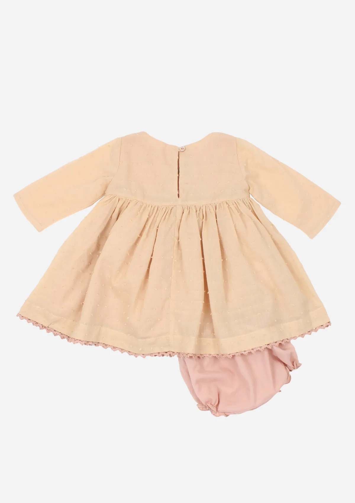 Long Sleeve Flowers in the Wind Dress, Dusty Coral