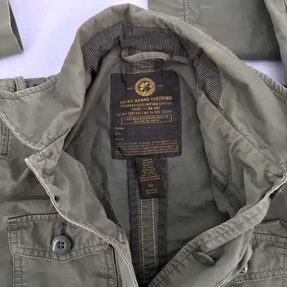 Lucky Brand Olive Green Jacket Utility Standard Issue Military Size XS