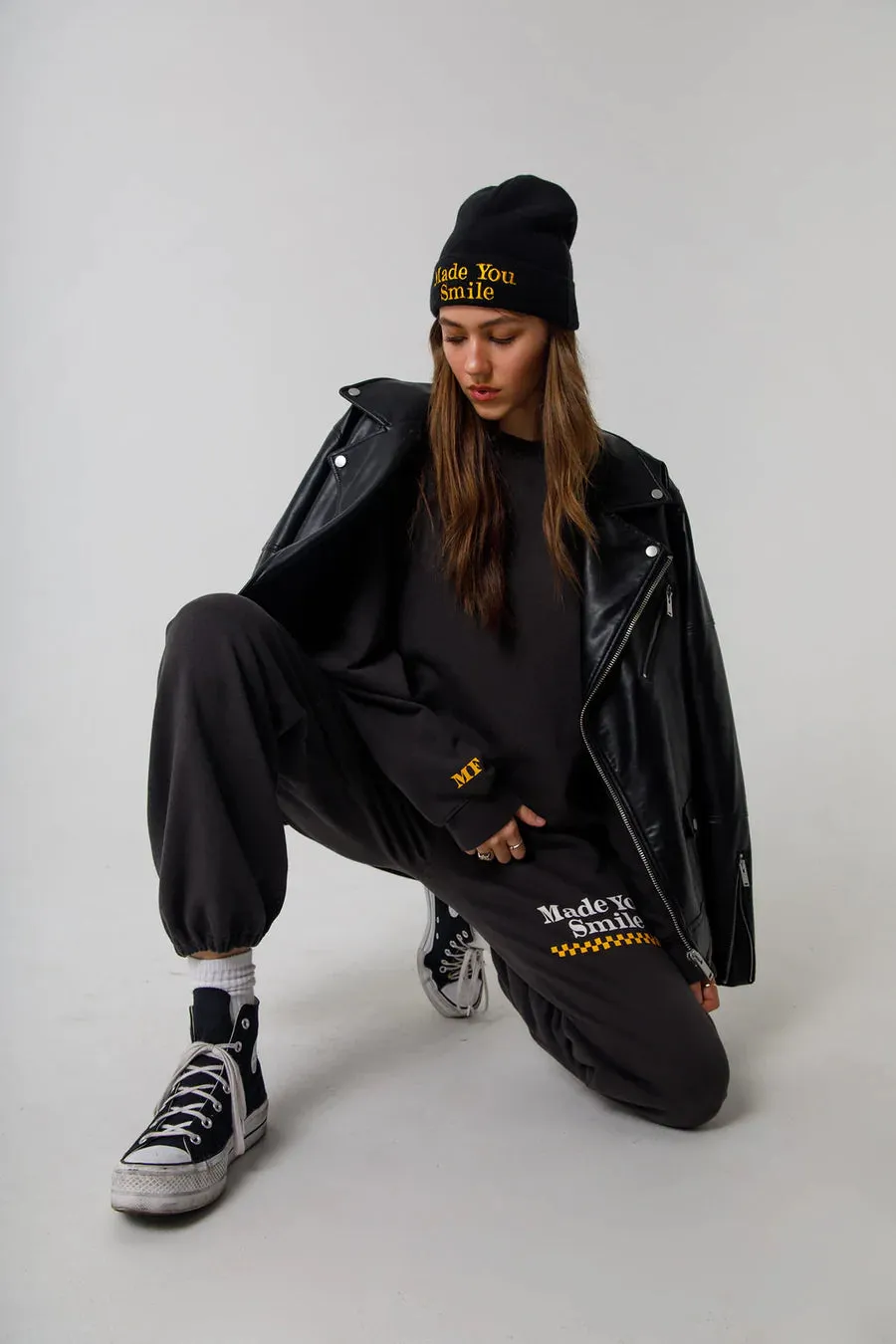 Made You Smile Jet Sweatpants