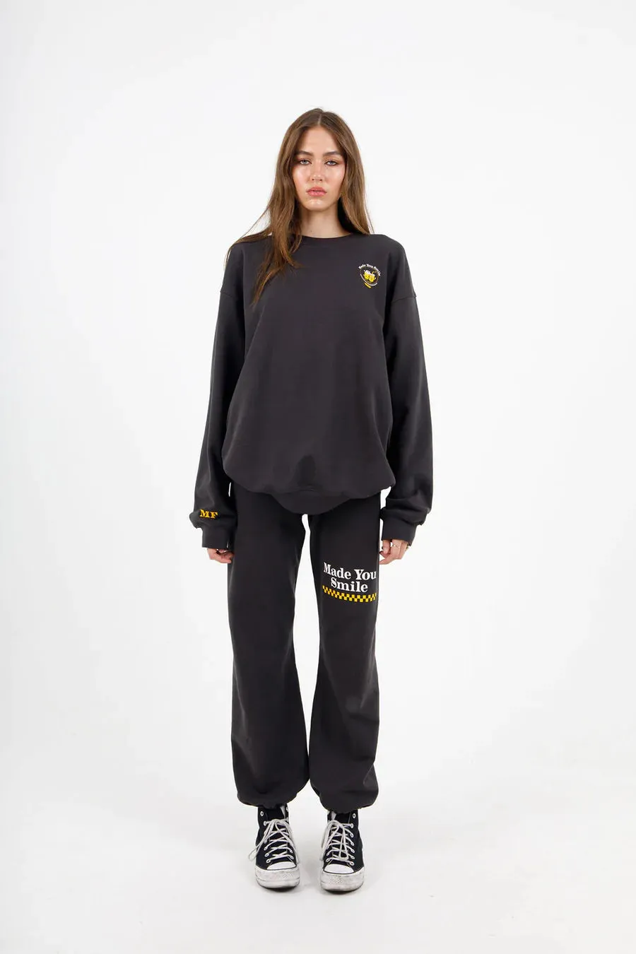 Made You Smile Jet Sweatpants
