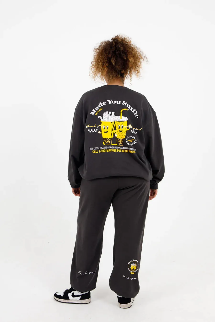 Made You Smile Jet Sweatpants