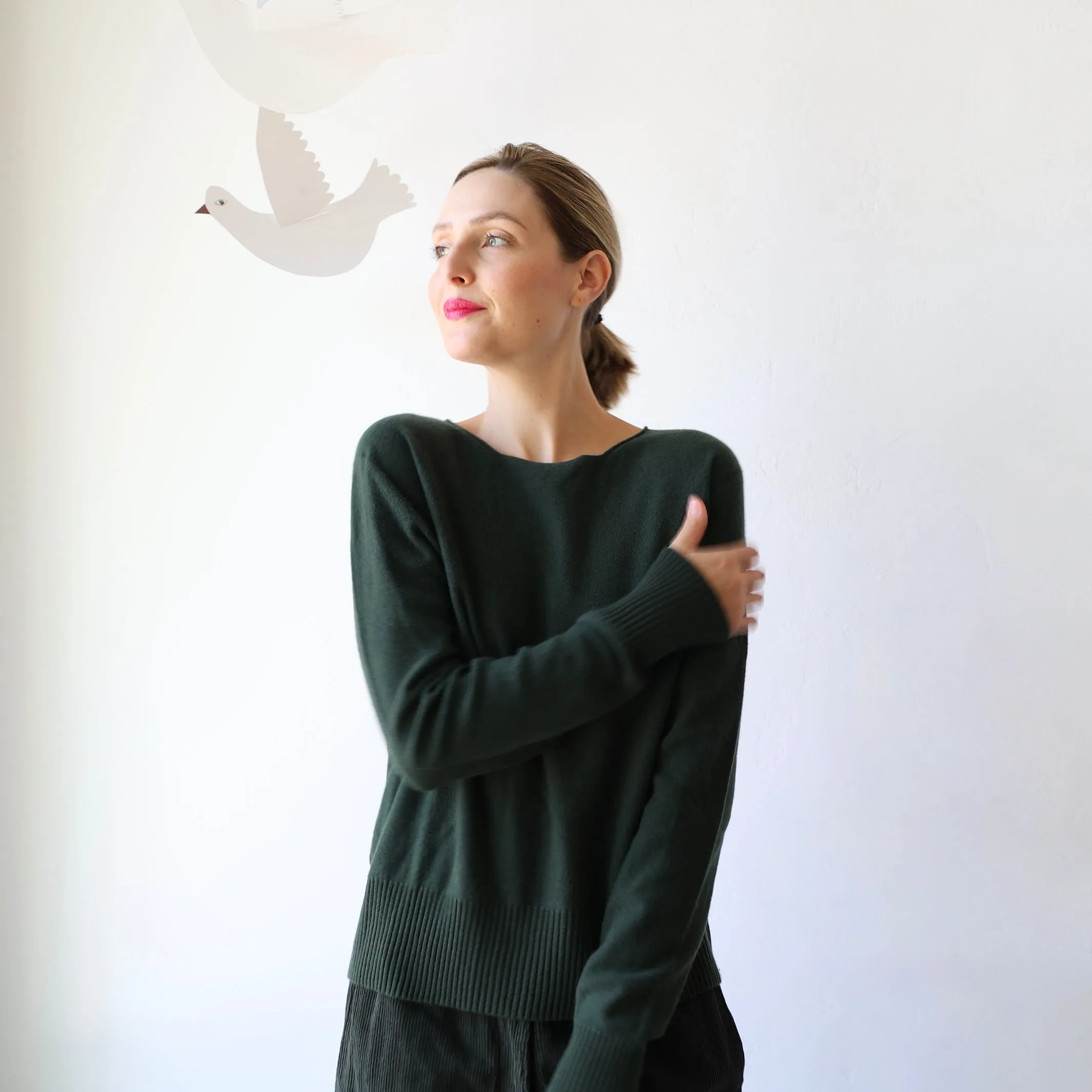 Manuelle Guibal Cashmere Pullover - Magnetic Khaki