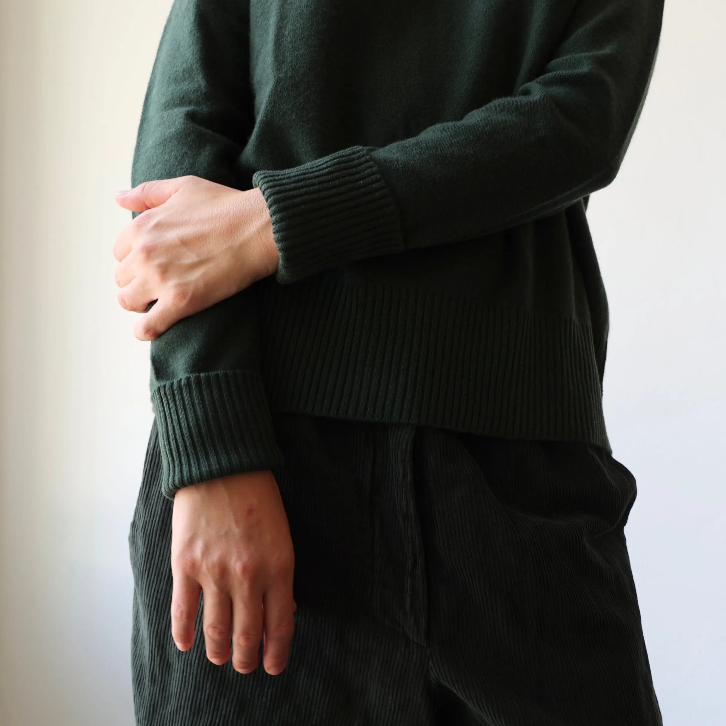 Manuelle Guibal Cashmere Pullover - Magnetic Khaki