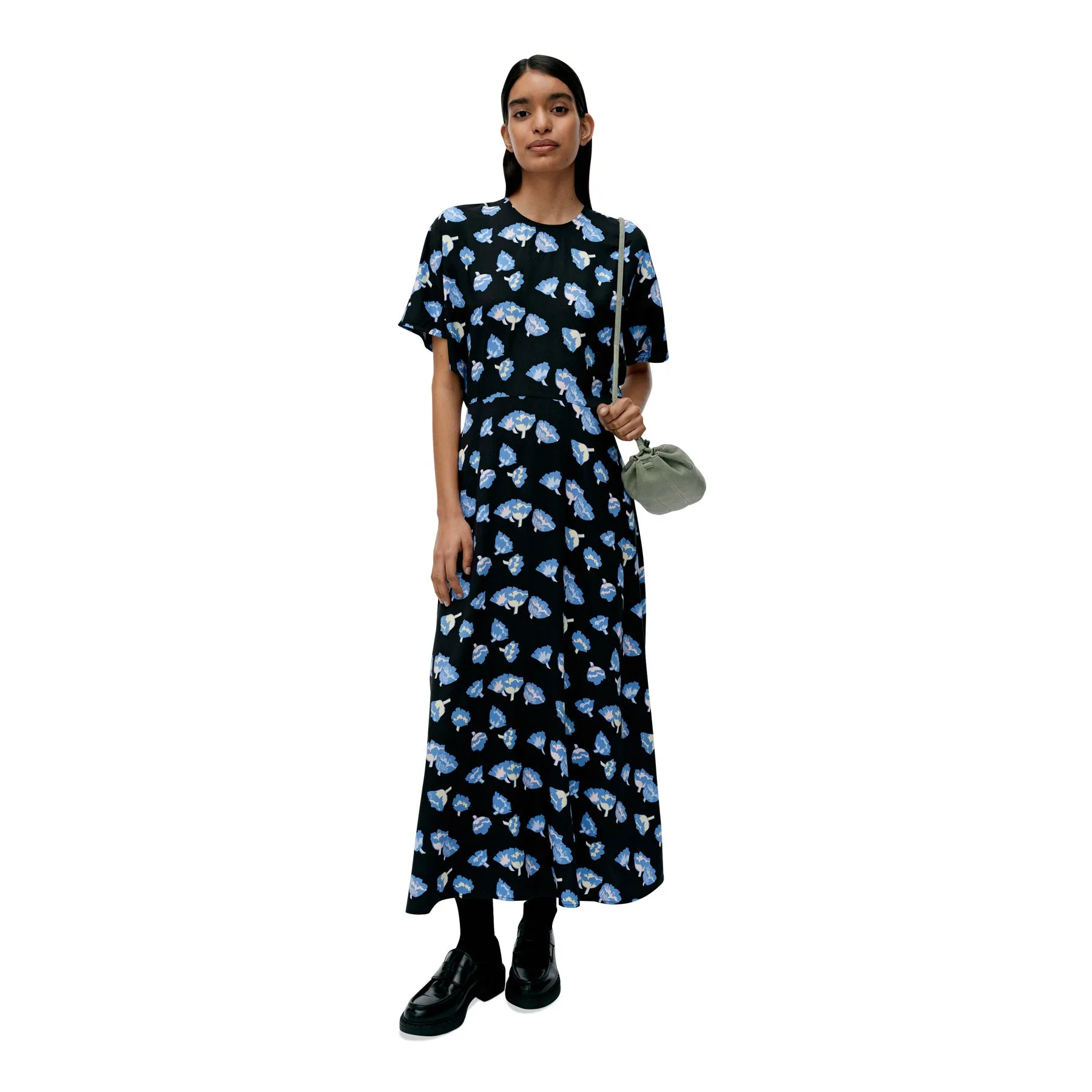 Marimekko Heleä Suitsuke Dress, Black, Blue & Rose