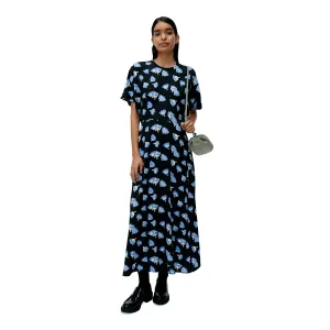 Marimekko Heleä Suitsuke Dress, Black, Blue & Rose
