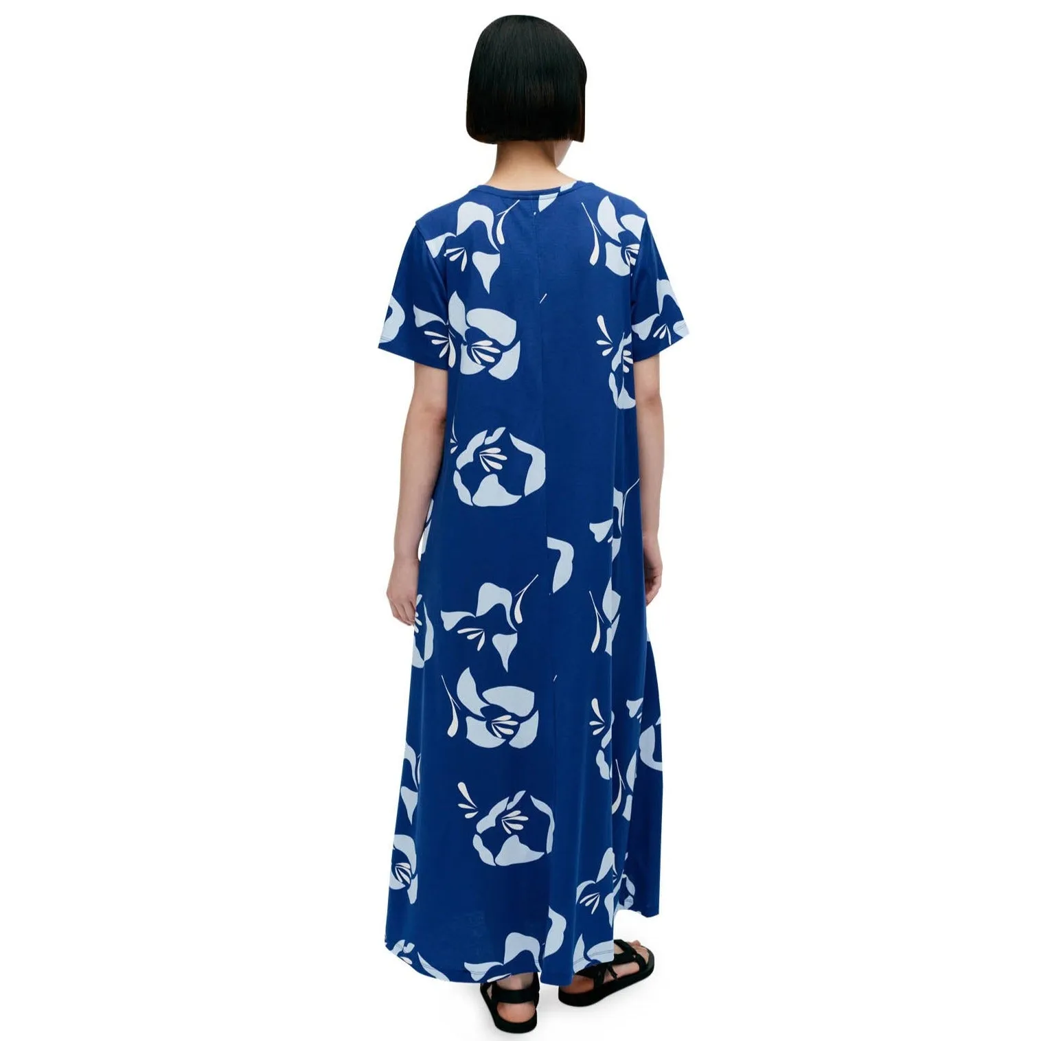 Marimekko Kalliokielo Halakka Dress, Blue, Light Blue & Off White