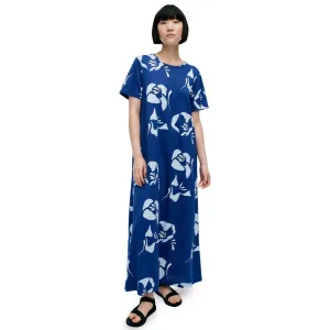 Marimekko Kalliokielo Halakka Dress, Blue, Light Blue & Off White