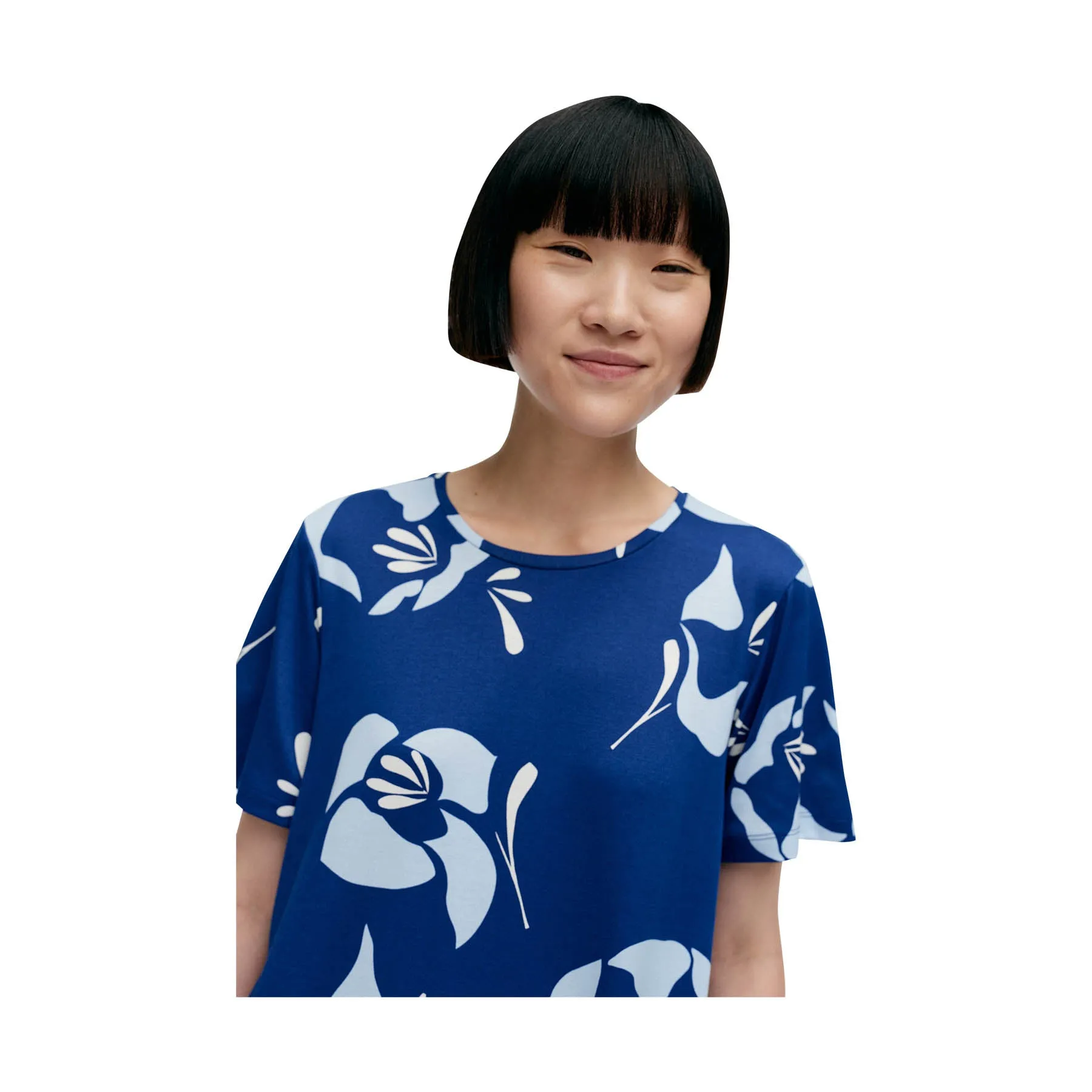 Marimekko Kalliokielo Halakka Dress, Blue, Light Blue & Off White
