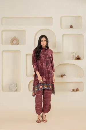 Maroon Aura Co-Ord Set