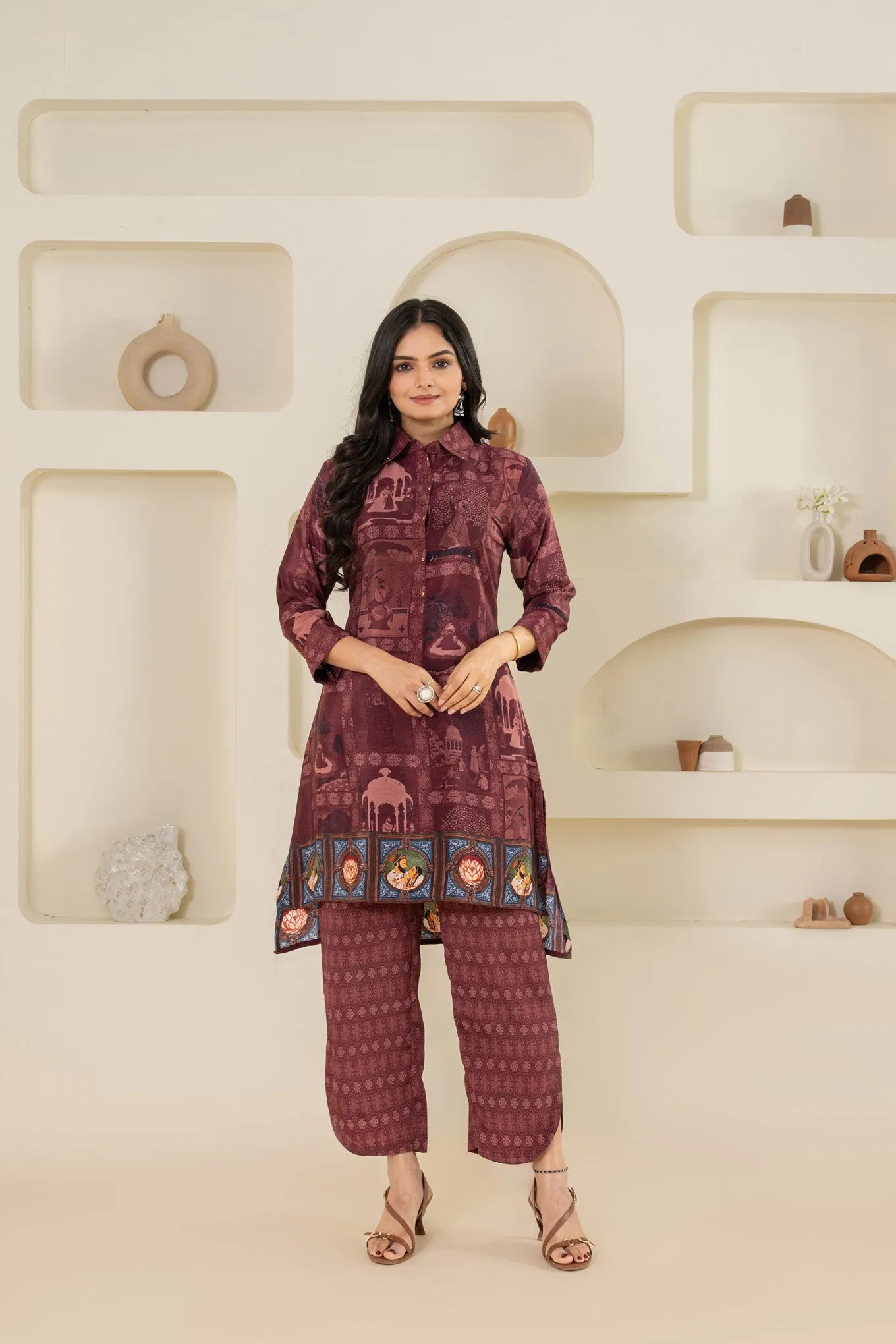 Maroon Aura Co-Ord Set