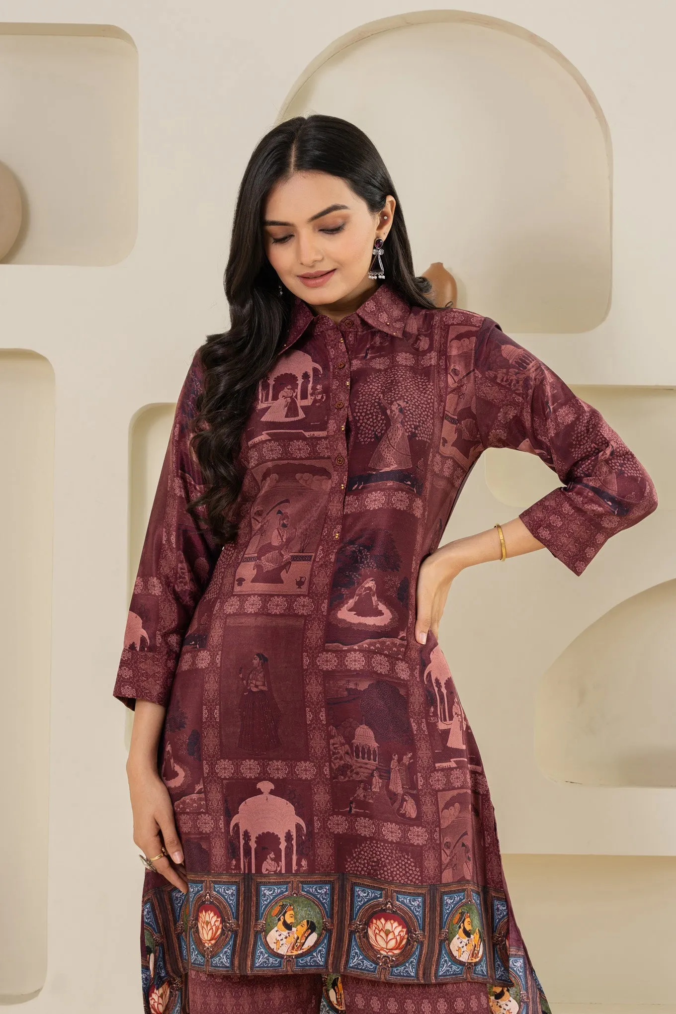Maroon Aura Co-Ord Set