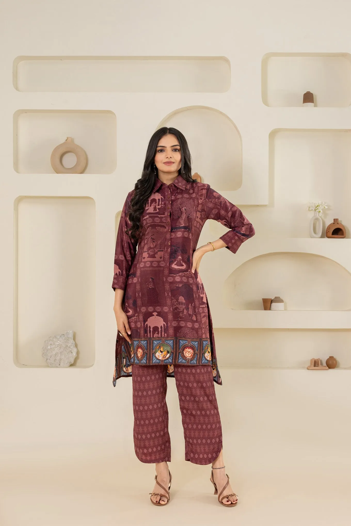 Maroon Aura Co-Ord Set