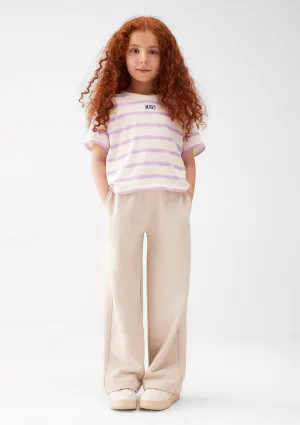 Mavi Logo Printed Beige Sweatpants
