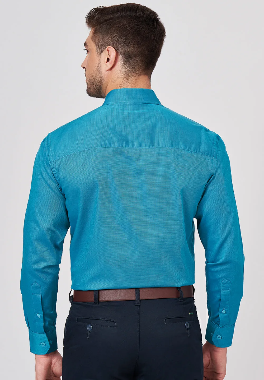 Men Blue Regular Fit Formal Shirt
