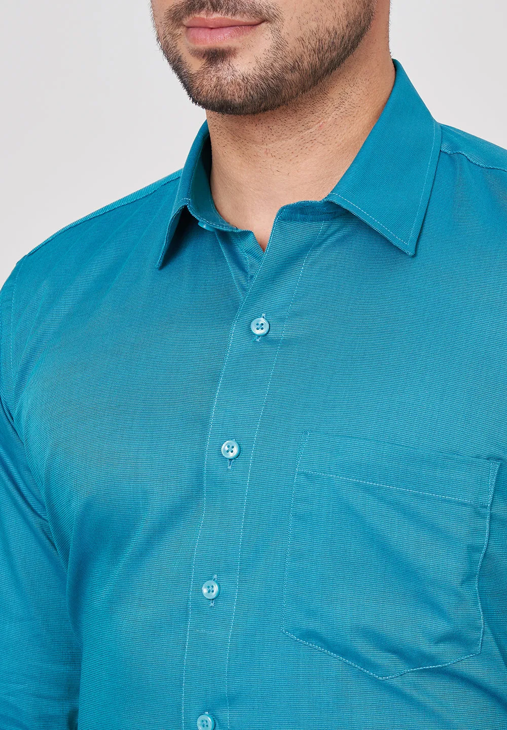 Men Blue Regular Fit Formal Shirt